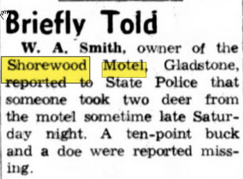 Shorewood Motel - Nov 1969 Deer Stolen